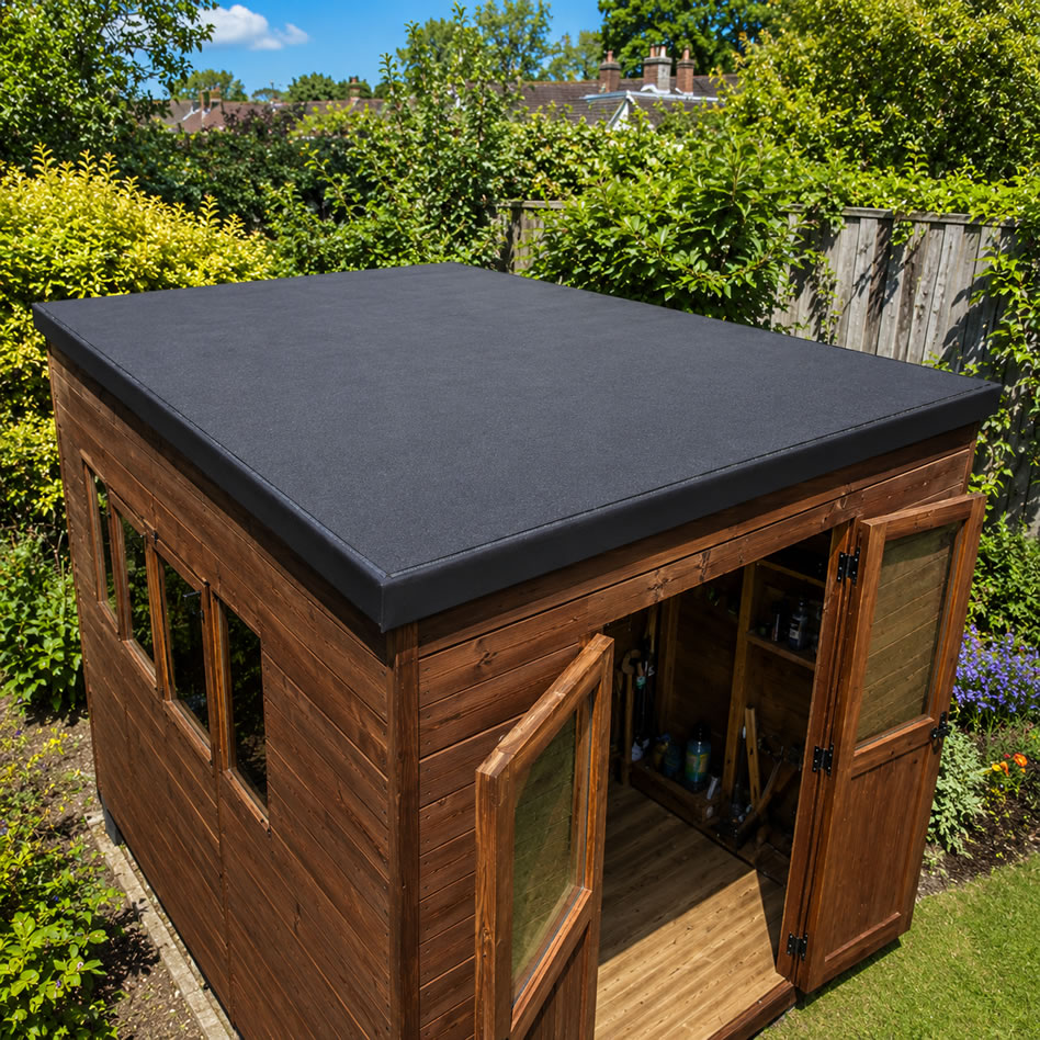 New shed roof replaced - flat roofing